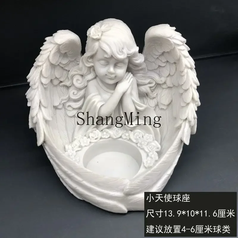 

CLL resin base holder, jewelry storage, white angel wings, wing bottom holder, handicraft storage box ornament.