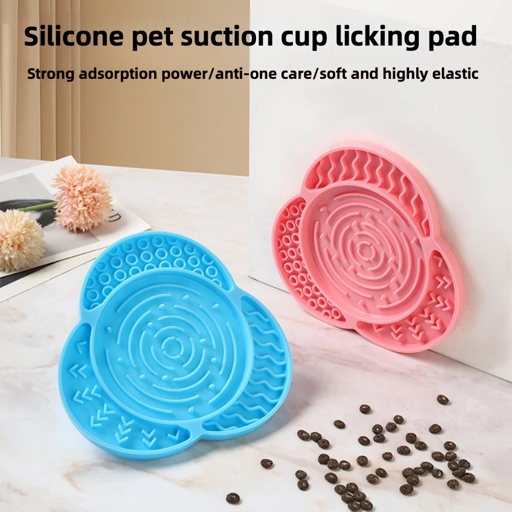 Estera para lamer para perros y gatos, comedero lento para perros, estera para lamer para perros con ventosas, perfecta para yogur, mantequilla de maní
