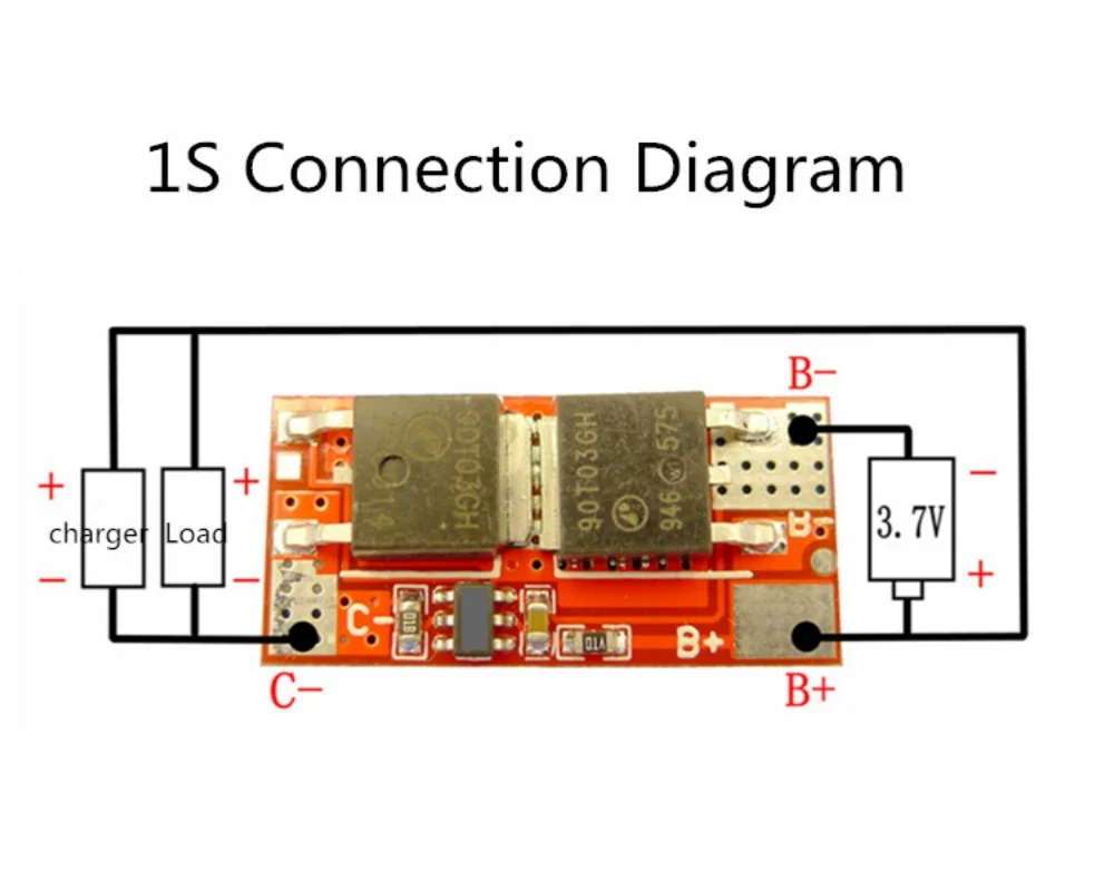 10A 1S 2S 4.2V PCB PCM Caricabatterie Modulo di ricarica 18650 Li-ion Lipo BMS Circuito di protezione della batteria al litio