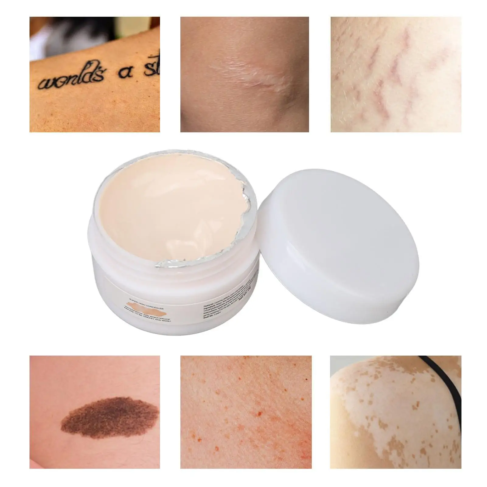 Crème anti-cernes imperméable pour tatouage corporel, doux, Bergame, retrait facile, blanc ivoire, entretien pour spot sur AliExpress, 0.4oz