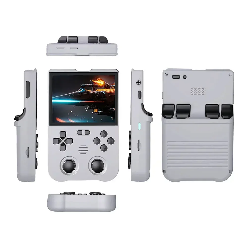 new XU10 64bit LINUX RK3326S 3.5inch IPS handheld Classic game console for FC mini retro dual joystick gift