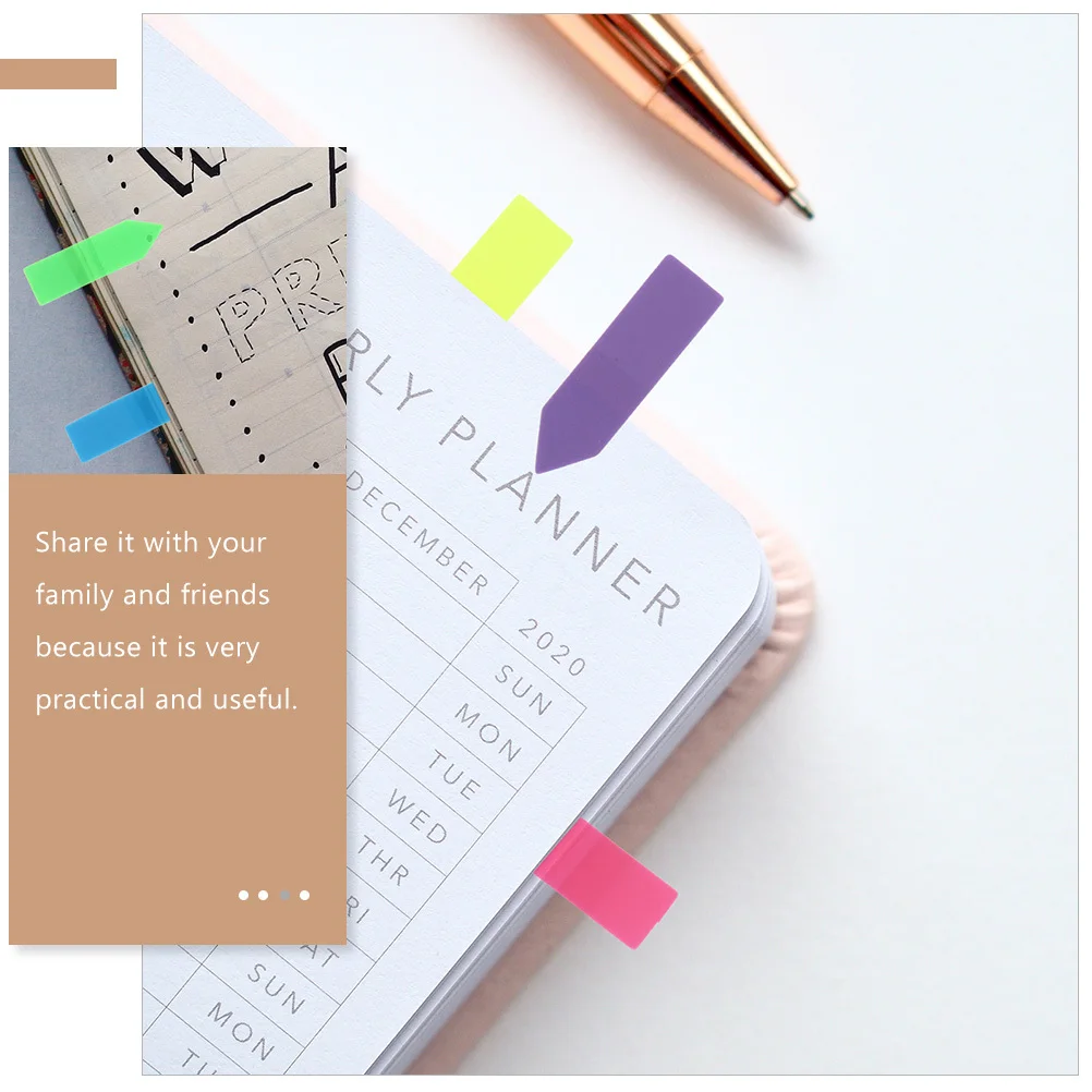 

6Sets Fluorescent Combination Colorful Label Tag Practical Tearable Memos Self-Adhesive for Office Home Study
