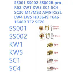 Lishi Tool TE2 BE2-6 BE2-7 SS001 SS002 SS002R pro R52 KW1 KW5 SC1 SC4 SC20 M1/MS2 AM5 LW4 LW5 do zamków ślusarskich cywilnych REPAIR