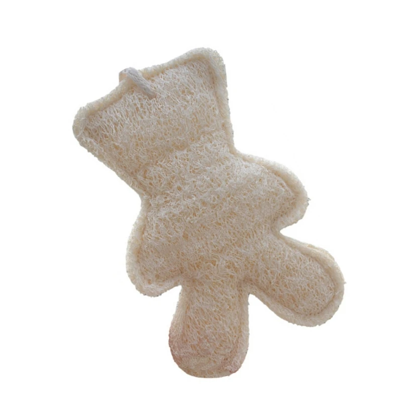 Double-Sided Loofah Scrubber Exfoliatings Body Sponge Heart Shaped Loofah Sponge Natural Loofah Body Scrubber for Women