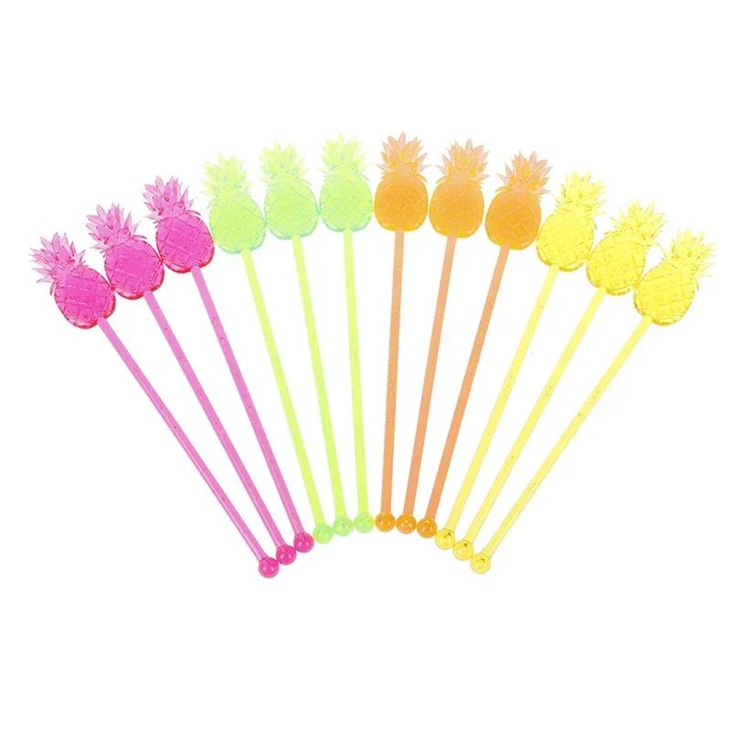 12pcs Pineapple Cocktail Swizzle Sticks Stirrer Coffee Wine Muddler Puddler Bar Tools Products Barware