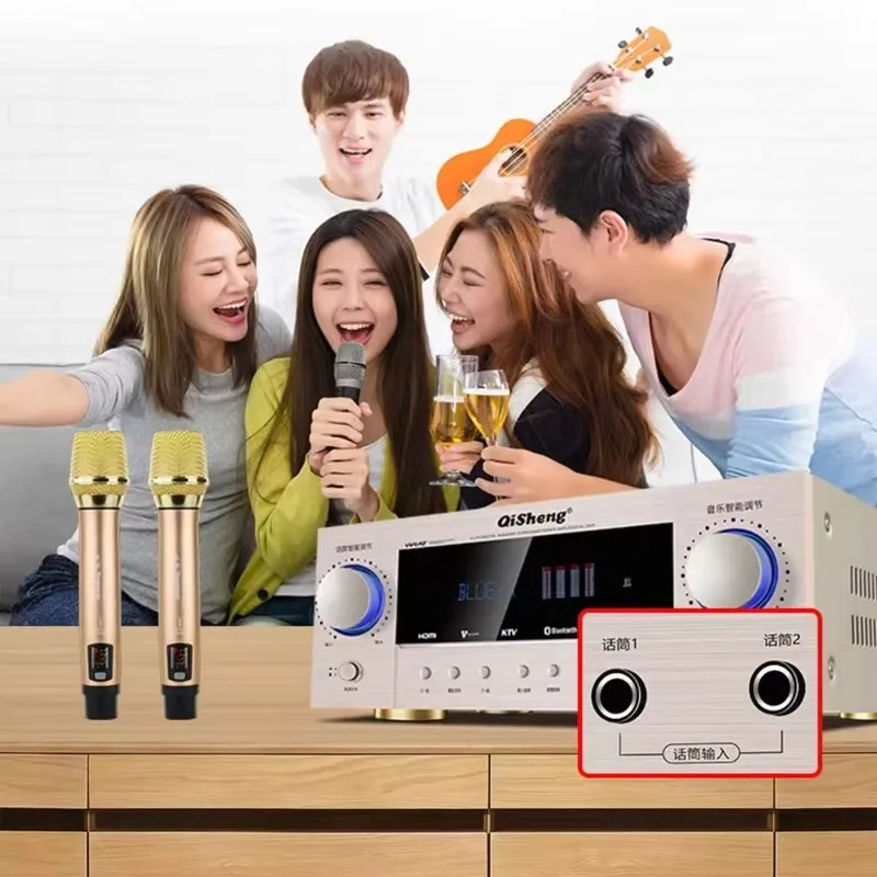 

SUNBUCK AV2609 5.1 Stereo Surround Bluetooth 1500W High Power HIFI Bass KTV Karaoke Home Power Amplifier Audio