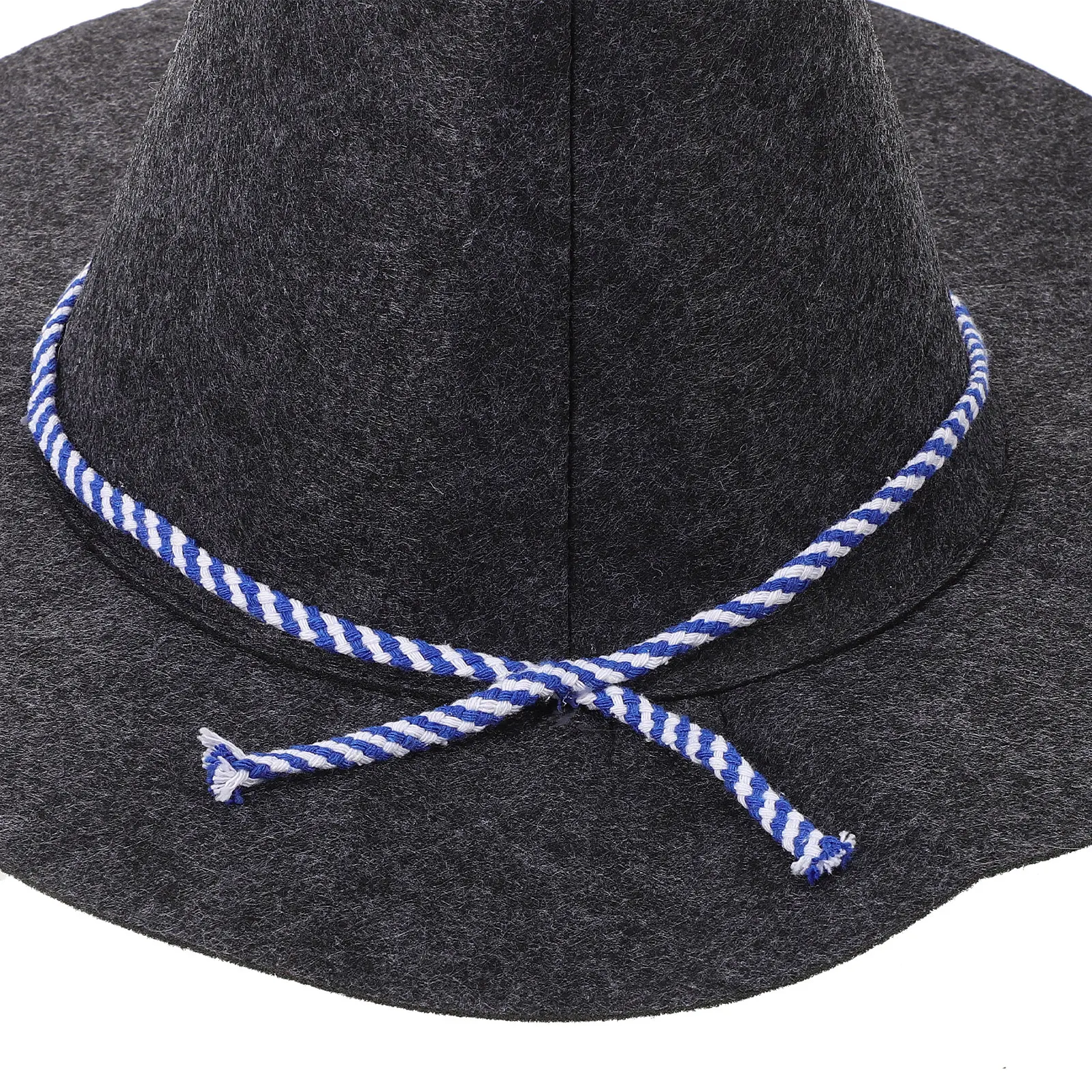 

Felt Witch Hat Accessories Gray Blue Rope Nonwoven Lightweight Halloween Stylish Festive Adornment