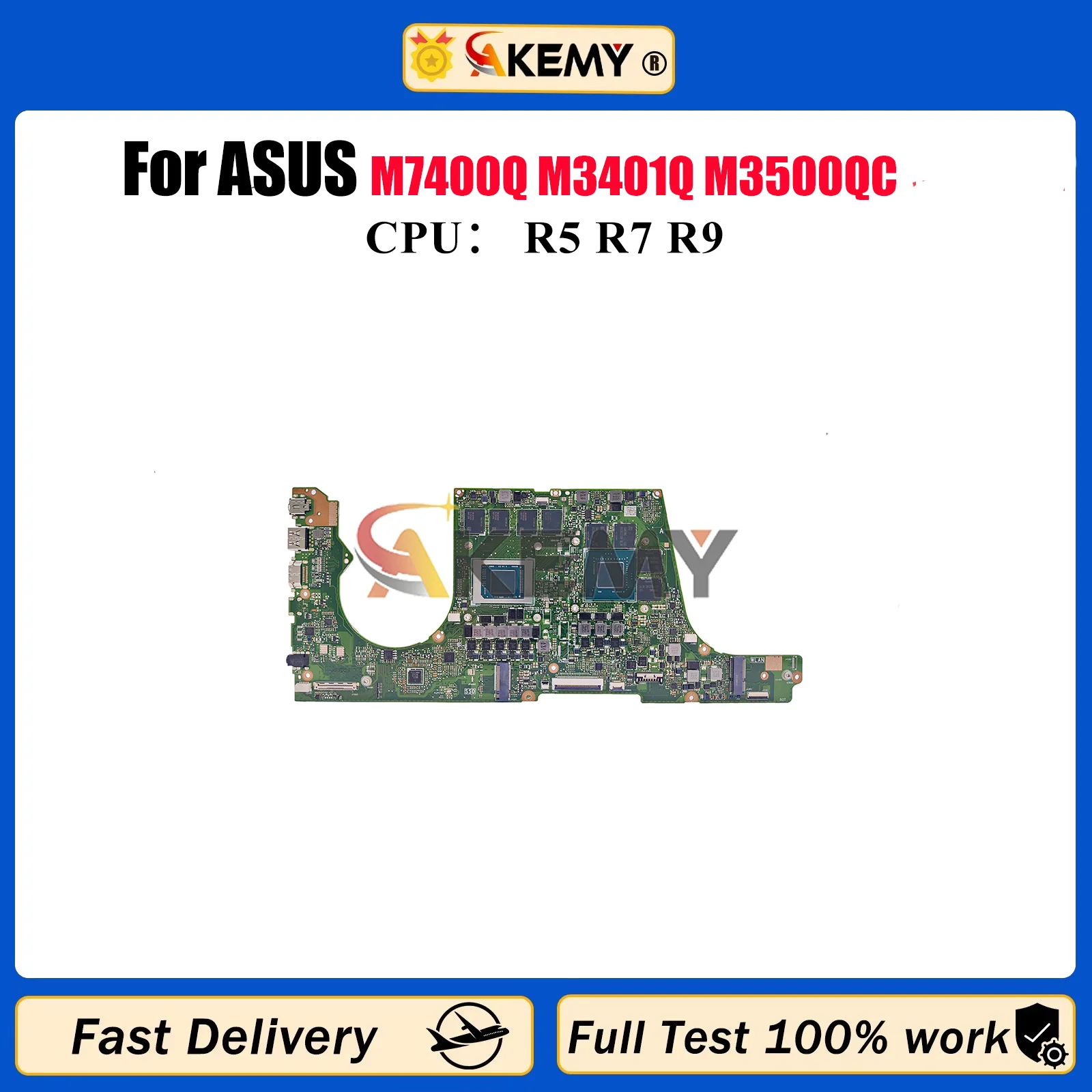 

M3500QC Laptop Motherboard For ASUS VivoBook M3500Q M3400Q D3500Q M7600Q M7400Q M3401Q M3400QC M3400QE Mainboard W/ R5 R7 R9 CPU