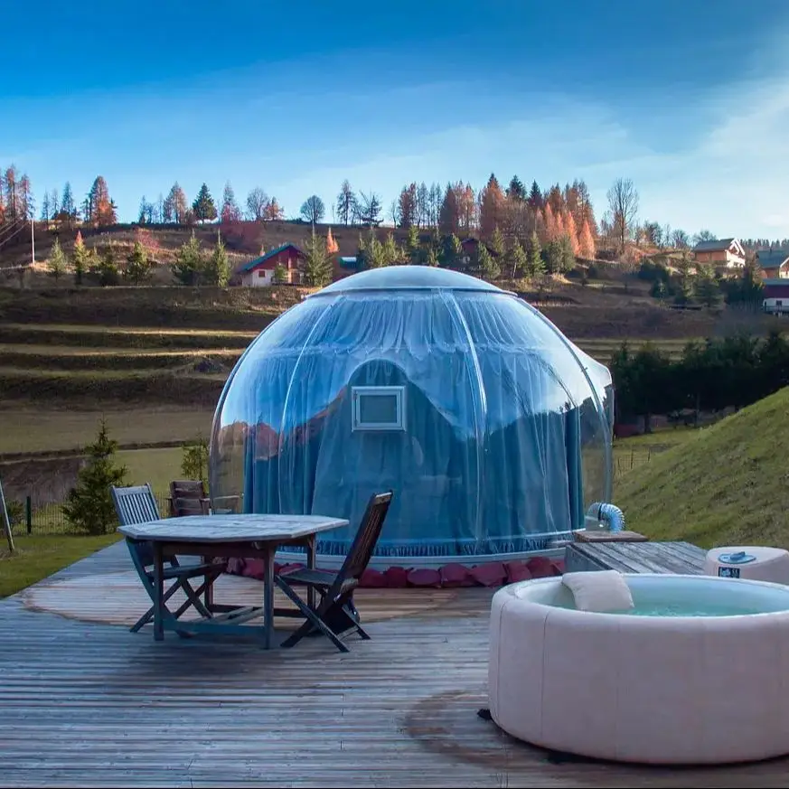 Transparent Dome Geodesic Lgloo Round Clear House Catering Cabin Hotel Resort PC Luxury Celebrating events tipi