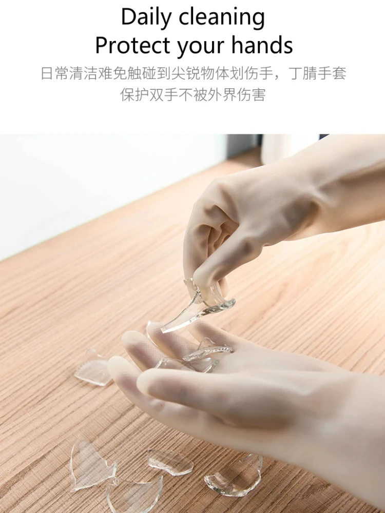 Japan Dishwashing Cleaning Gloves NEW Silicone Rubber Dish Washing Glove for Household Scrubber Kitchen Clean Tool Scrub
