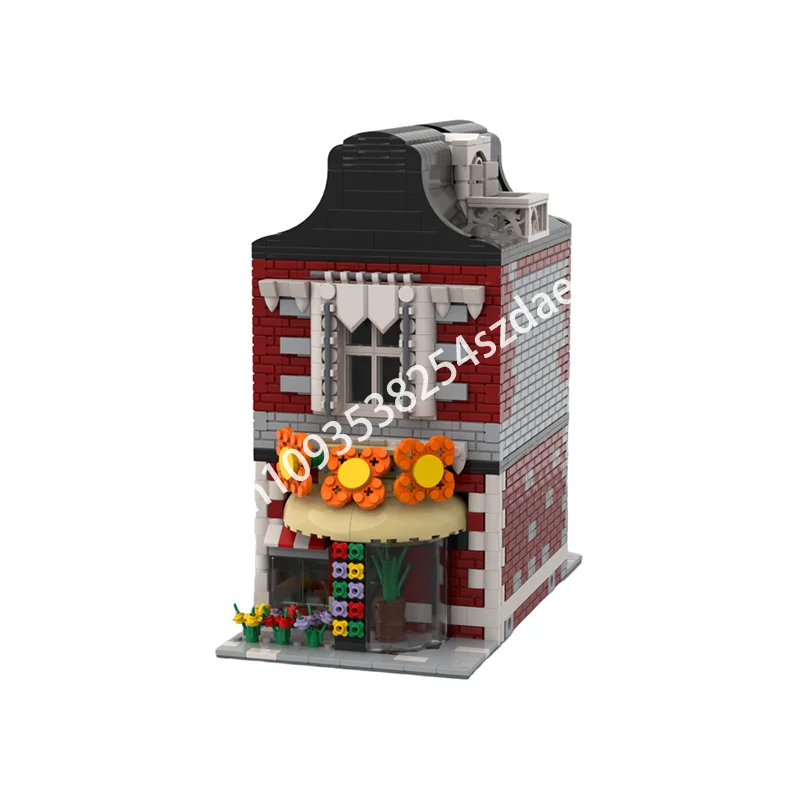6824 sztuk MOC niestandardowy modułowy dom rodzinny widok na ulicę Model klocki do budowy Diy kreatywny montaż edukacyjne cegły zabawki prezent dla dzieci
