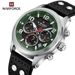 NAVIFORCE Original Brand Men's Watches Waterproof Multi-functional Luminous Sapphire Stainless Steel Eco-Drive Wristwatches 2023