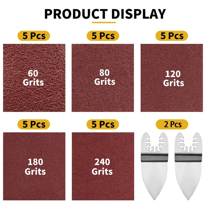 Almohadilla de lijado de dedo caliente, herramienta múltiple oscilante de dedo, disco de lijado, juego de láminas de lijado para superficies, pulido