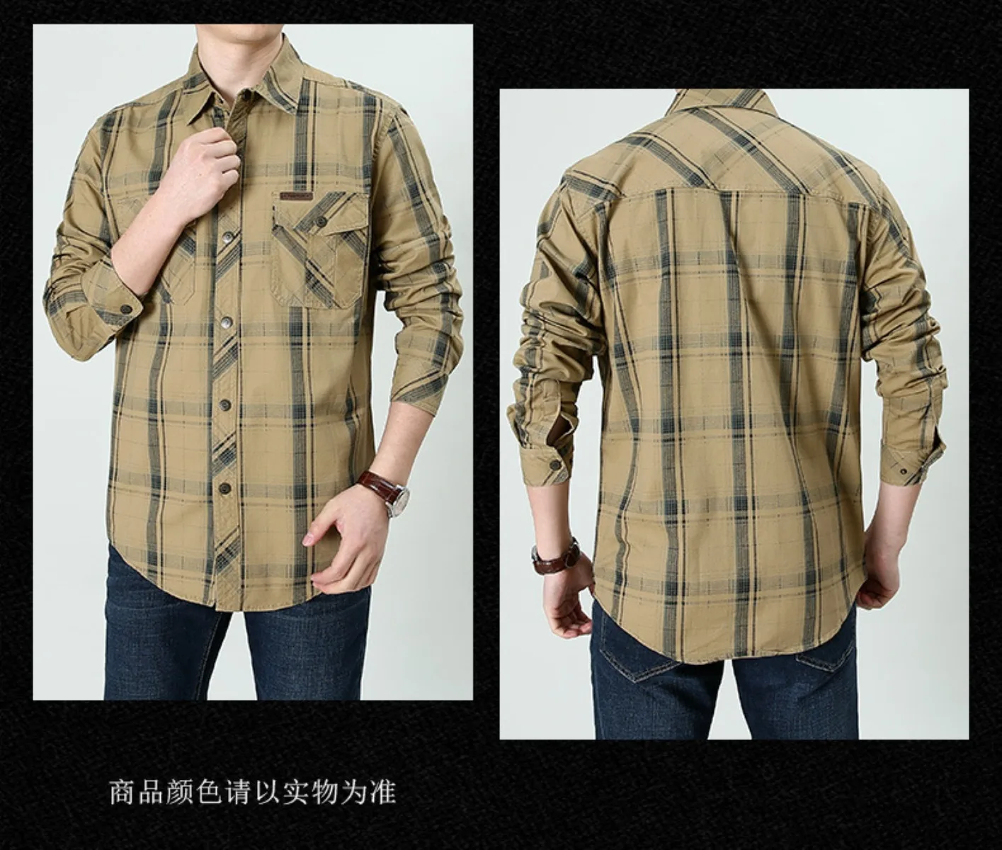 

Men's 2024 Work Shirt Long Sleeve Plus Size Relaxed Fit Military Style Lightweight Cotton Spring Casual Utility Shacket