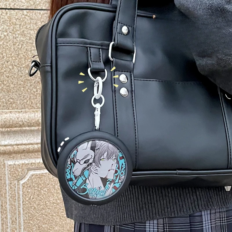 Acrylic Badge Holder Case Silicone Transparent Protective Cover for Anime Pin Buttons Display Stand for Ita Bag Accessories