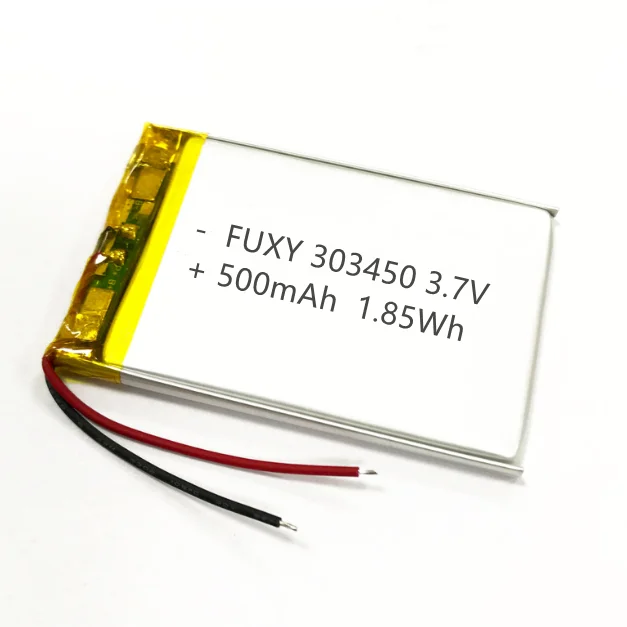 Klasa A Ultra cienki akumulator litowo-polimerowy 303450 3.7V 500mAh mały rozmiar płaski akumulator na produkt cyfrowy