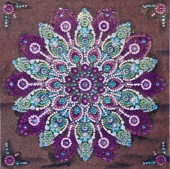 5D DIY Special Shaped Diamond Painting Colorful Mandala Embroidery Craft Kit Home Wall Decoration Cross Stitching Kit Decoration