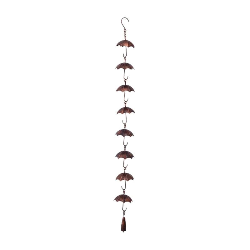 

C63B Umbrellas Rain Chain Rain Catchers for Outdoor, Delicate Garden Wind Chimes