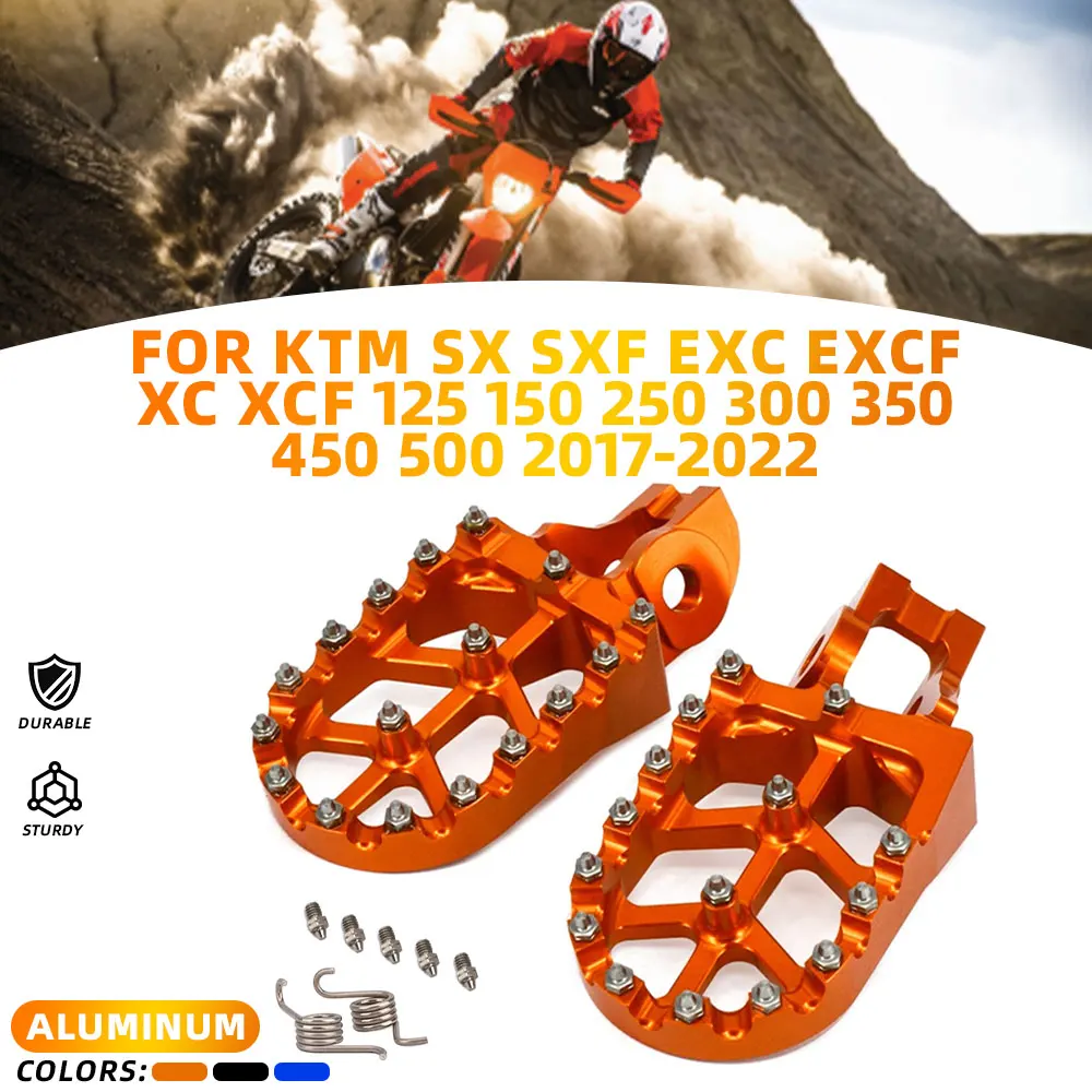 Motorcycle CNC 2022 New Foot Pegs Footpegs Pedals For KTM SX SXF EXC EXCF XC XCF 125 150 250 300 350 450 500 2017-2022 JFG