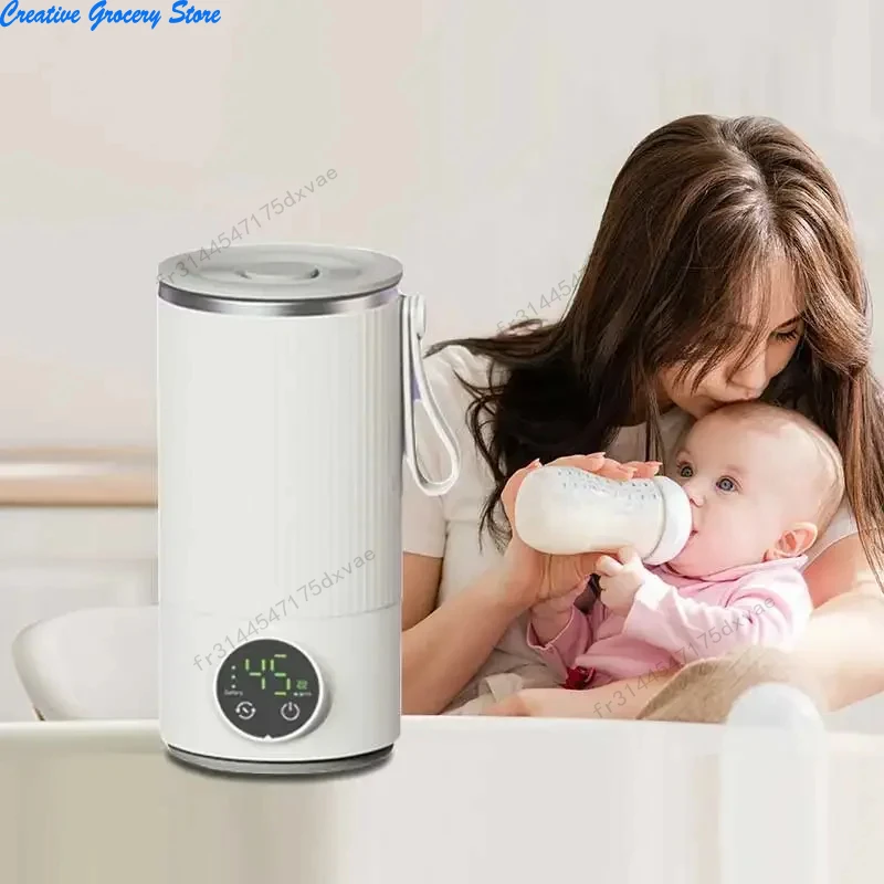 Portable Recharging Baby Bottle Warmer for Breast Milk Newborn Baby Feeding Bottle Warmer Baby Accessories for Travel