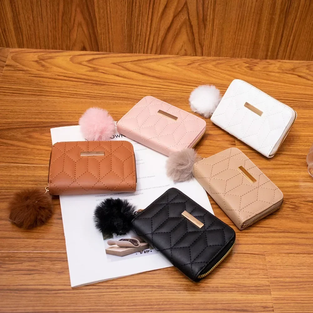 

Wallet Purses for Women Card & ID Holders Simple Fashion Plush Bag Personalized Plush Ball Zero Wallet Bolso De Mujer 지갑