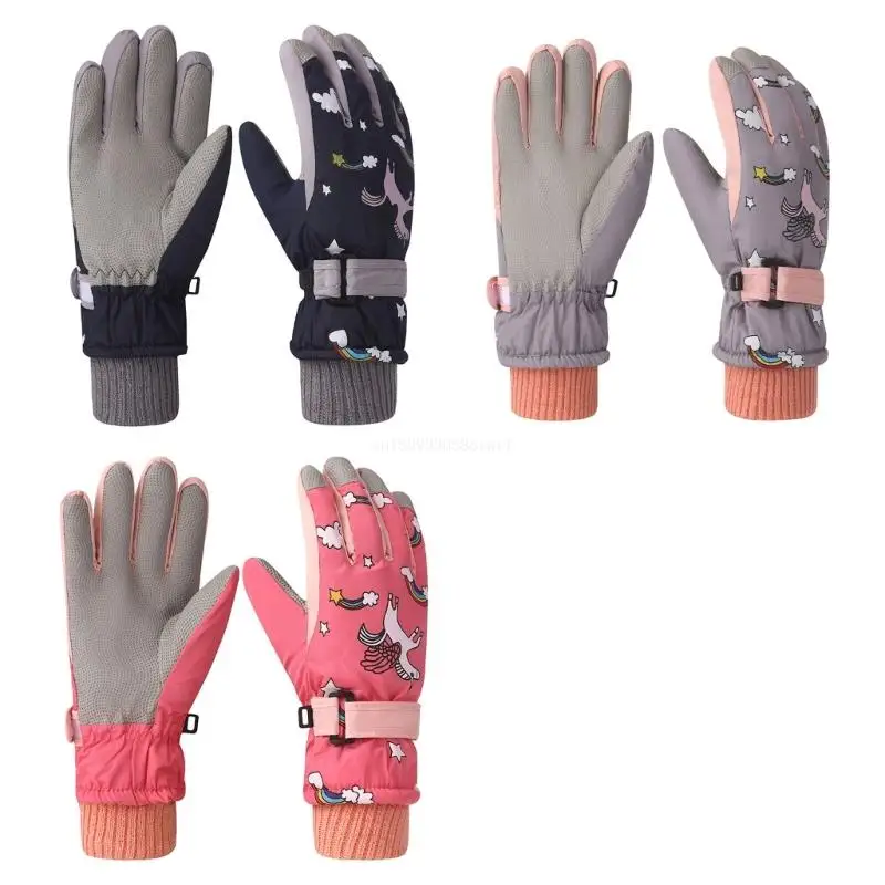 

Children Warm Plush Liner Gloves Coldproof Wrist Gloves for Winter Activity Dropship