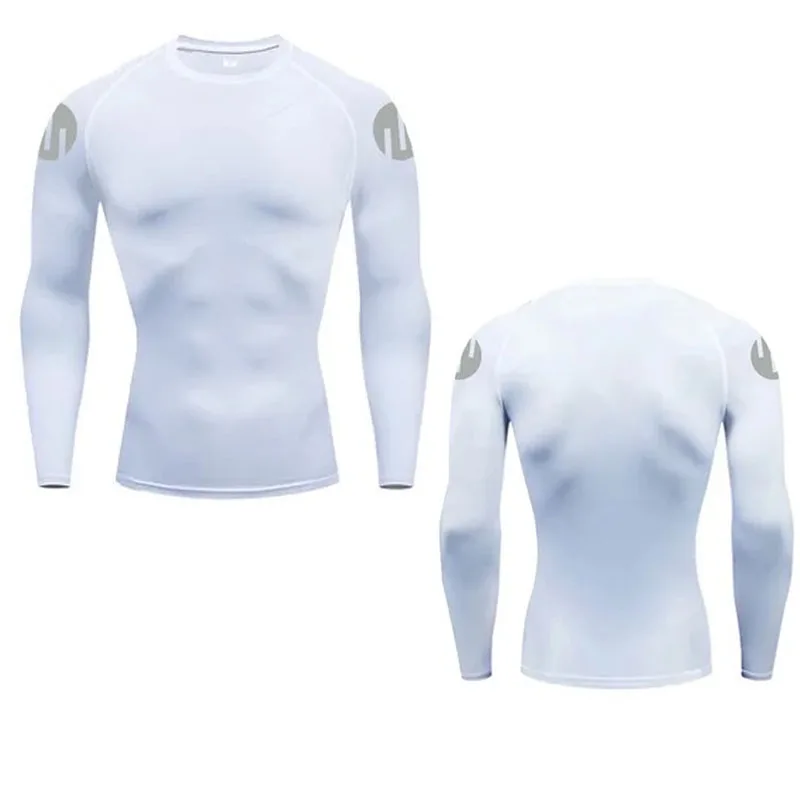 Running T-shirts Men's Compression Long Sleeve Athletic Workout Shirt Quick-drying Sweat Sun Protection Thermal Skin rashgarda