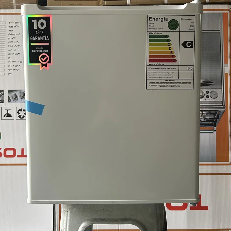 Compact 50L Home Refrigerator Mini Freezer for Dorms and Rental Units High-Efficiency Compressor Cooling 5-Level Temperature