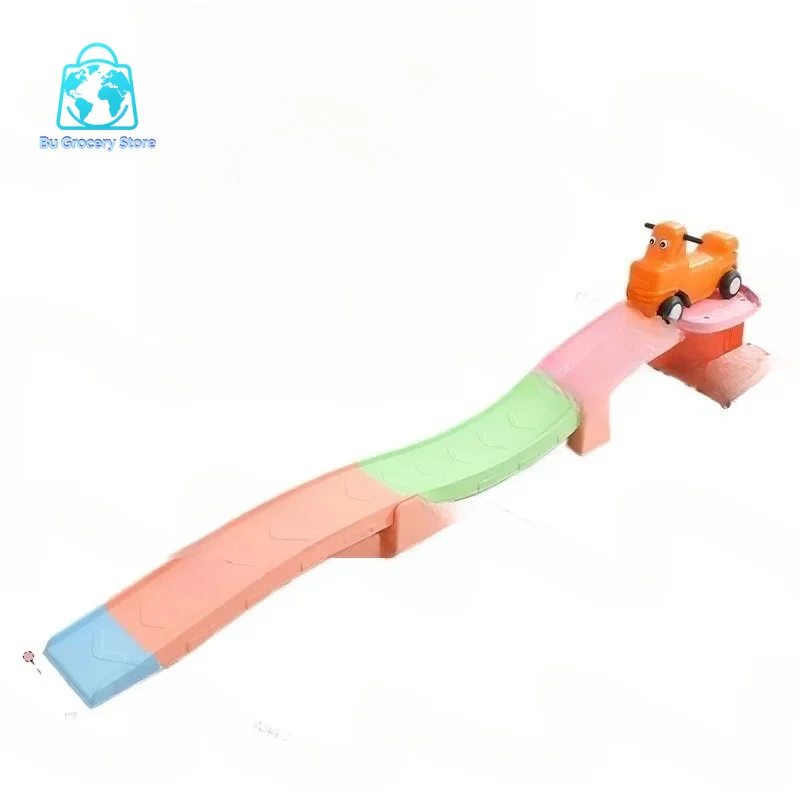 Plastic Toy Roller Coaster with Sliding Car - Fun Amusement Ride for Kids