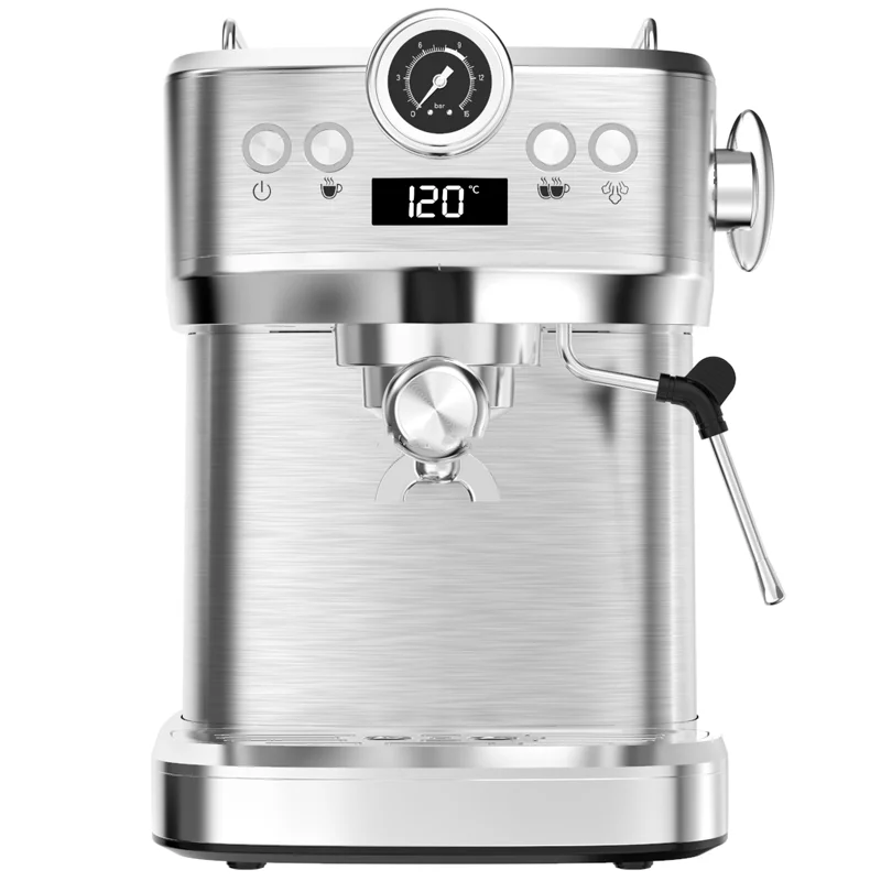 Coffee Maker Factory Custom Semi-automatic Electric Stainless Steel Home Espresso Machine Brew System for Household Use