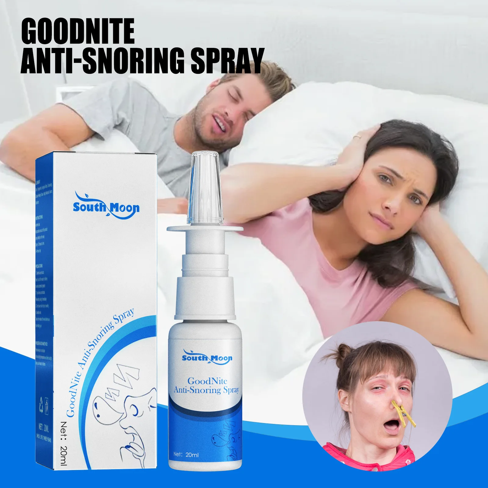 Nasal Spray Chronic Sinusitis Nasal Discomfort Nasal Drop Nose Itch Nose Congestion Spray Alleviate Snoring Personal Health Care