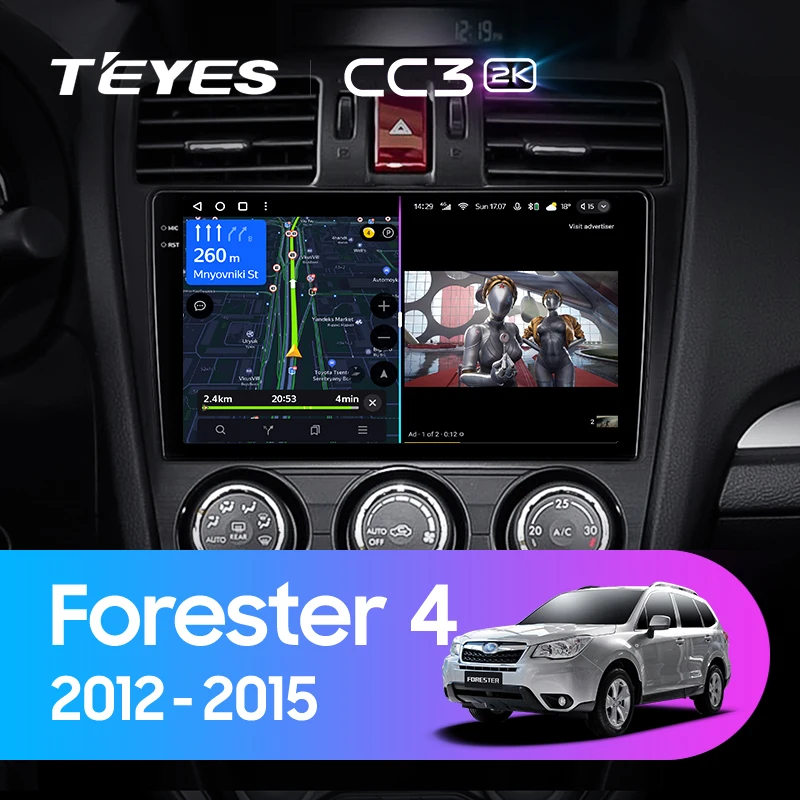 TEYES CC3 2K For Subaru Forester 4 SJ 2012 - 2015 Car Radio Multimedia Video Player Navigation stereo GPS Android 10 No 2din 2 din dvd