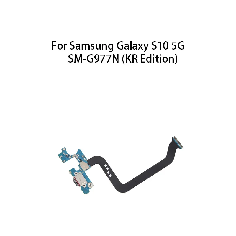   Porta de carga USB Jack Dock Conector Placa de carregamento Cabo flexível para Samsung Galaxy S10 5G SM-G977N (edição KR)