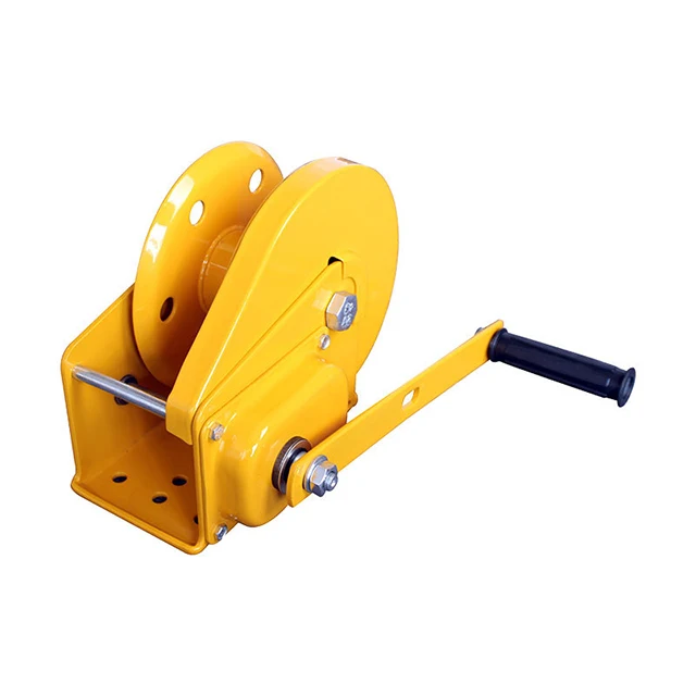 Hot Selling Portable Lightweight Steel Hand Operated Manual Winch Steel Wire Rope Self-locking Brake 3-stage Planetary Gear