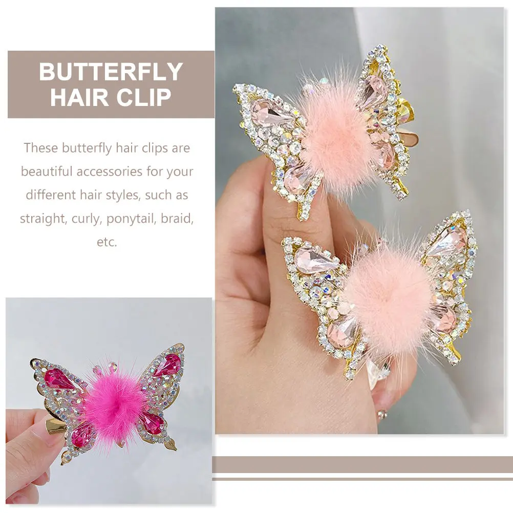 

6Pcs Butterfly Hair Clips Small Metal Hairpins Moving Wings Hair Accessories for Teens Weddings Parties Hairpin