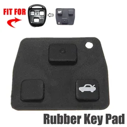 Teclado remoto de carro de silicone com 2/3 botões, teclado de borracha preta, substituição, capa para toyota avensis camry corolla