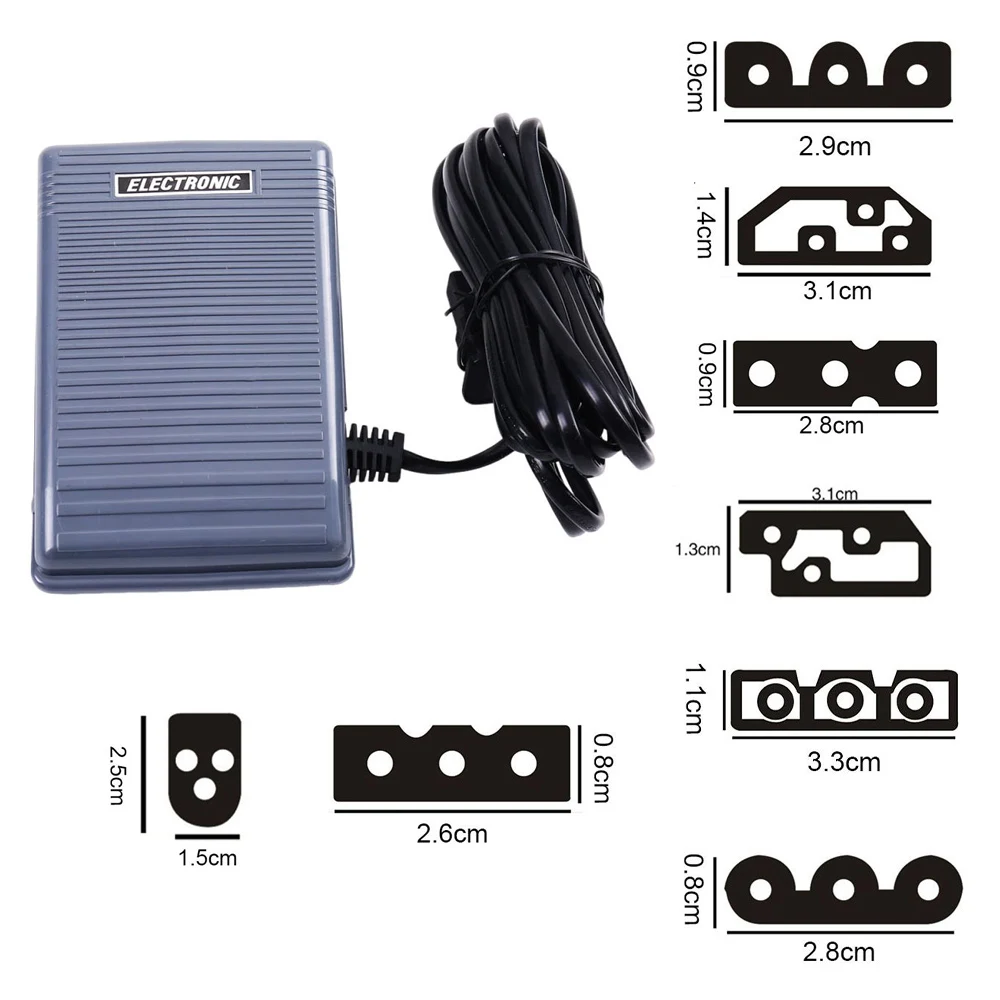Pedal de pie para máquina de coser, interruptor eléctrico, controlador de ajuste de velocidad PowerCord, accesorios de Motor, Control para pieza Brother Singer