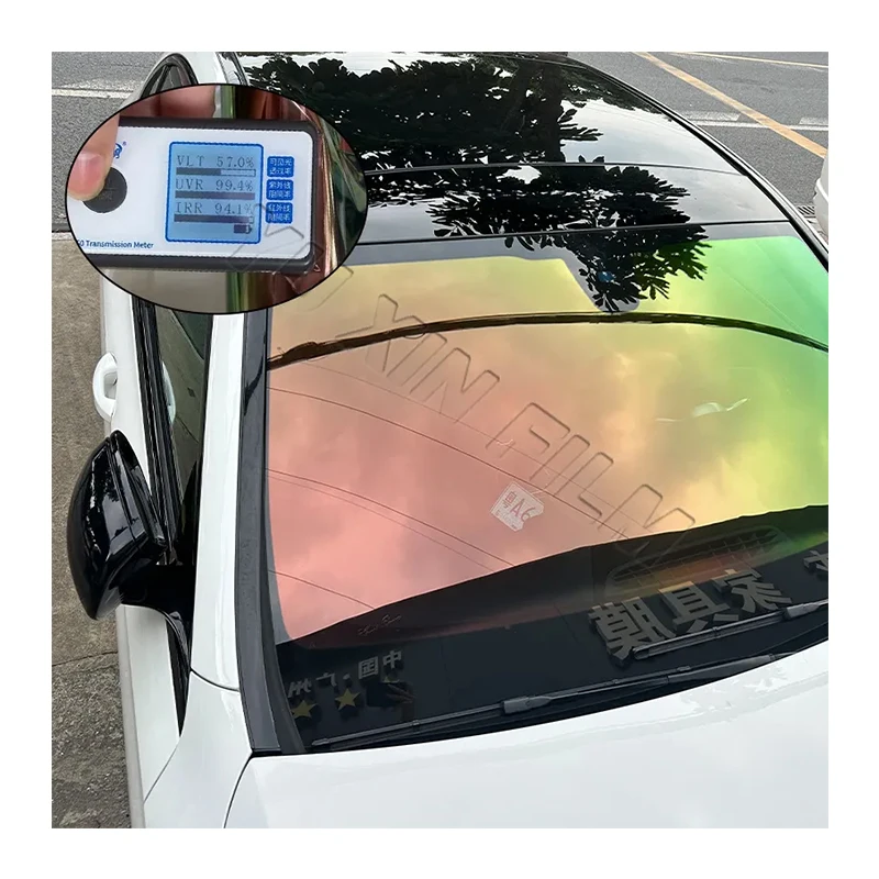 

Новый закат Red Chameleon Tint Vlt 55% Red Chameleon Tint Film Автомобильная оконная пленка Лобовое стекло Солнцезащитный цветной оттенок хамелеона