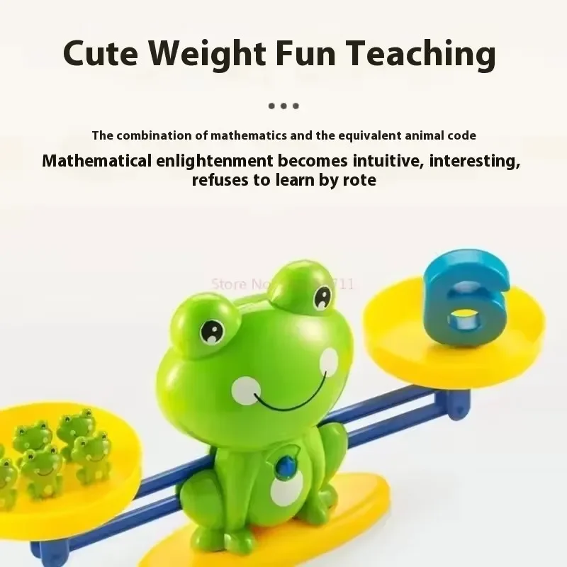 Giocattoli per l'equilibrio matematico della rana Apprendimento dello stelo per i più piccoli Gioco educativo di conteggio con kit di sviluppo cognitivo dei numeri