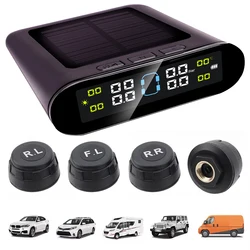 타이어 압력 모니터링 시스템, 온도 경고 연료 절약, 4 개의 외부 센서, 태양 TPMS, 자동차 타이어 압력 모니터