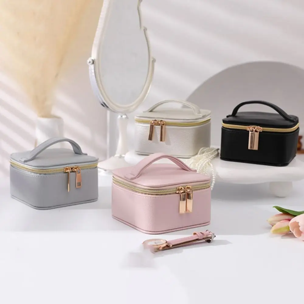 PU Leather Jewelry Packing Bag Large Capacity Portable Jewelry Display Box Organizer Bracelet Jewelry Holder Handbag Gift