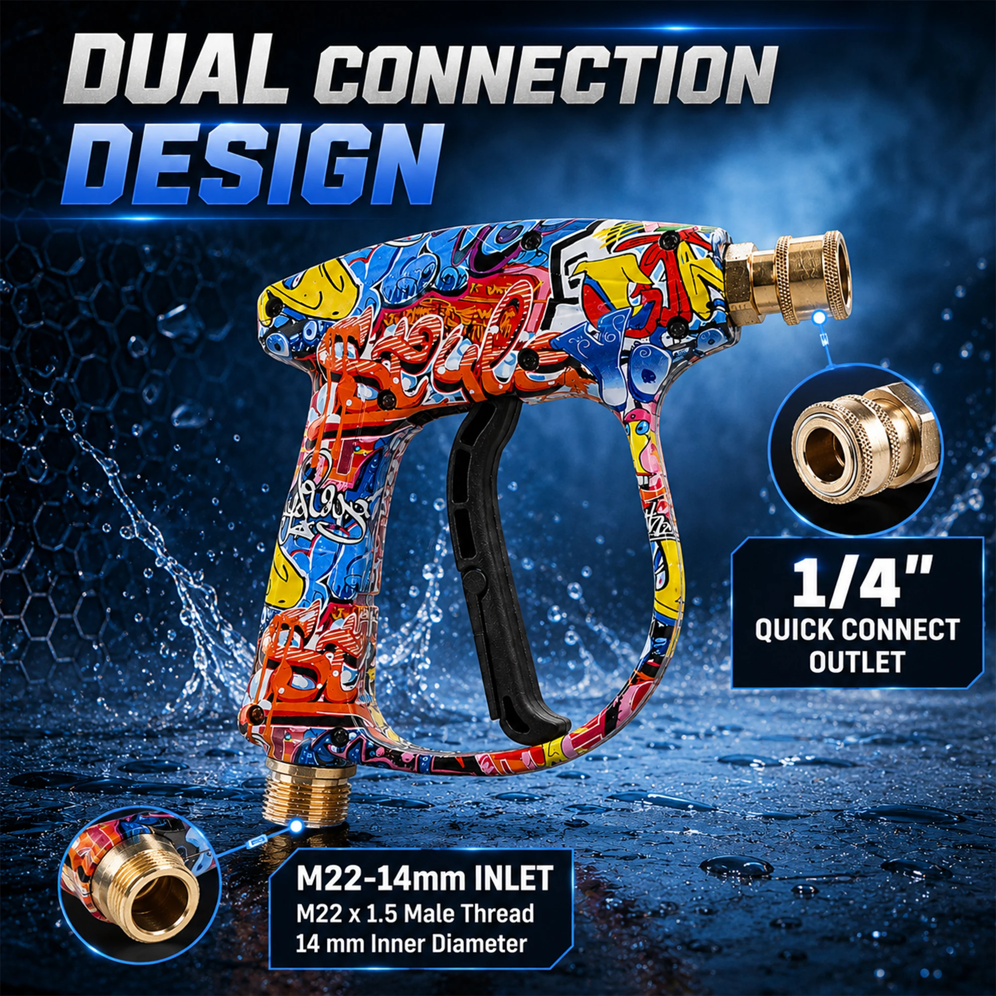 Pressure Washer Water Gun for Car Cleaning Hose Connector For Karcher Nilfisk Parkside Bosch Quick Connector Nozzles