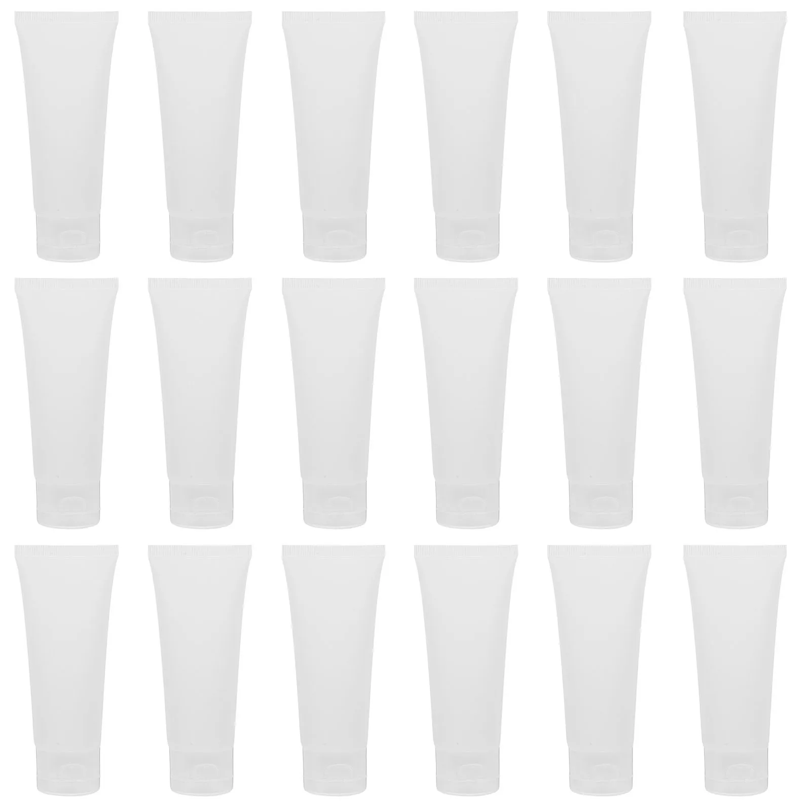 

20 Pcs Dispensing Hose Fillable Travel Tubes Bottled Empty Transparent Squeezable Containers Bottles
