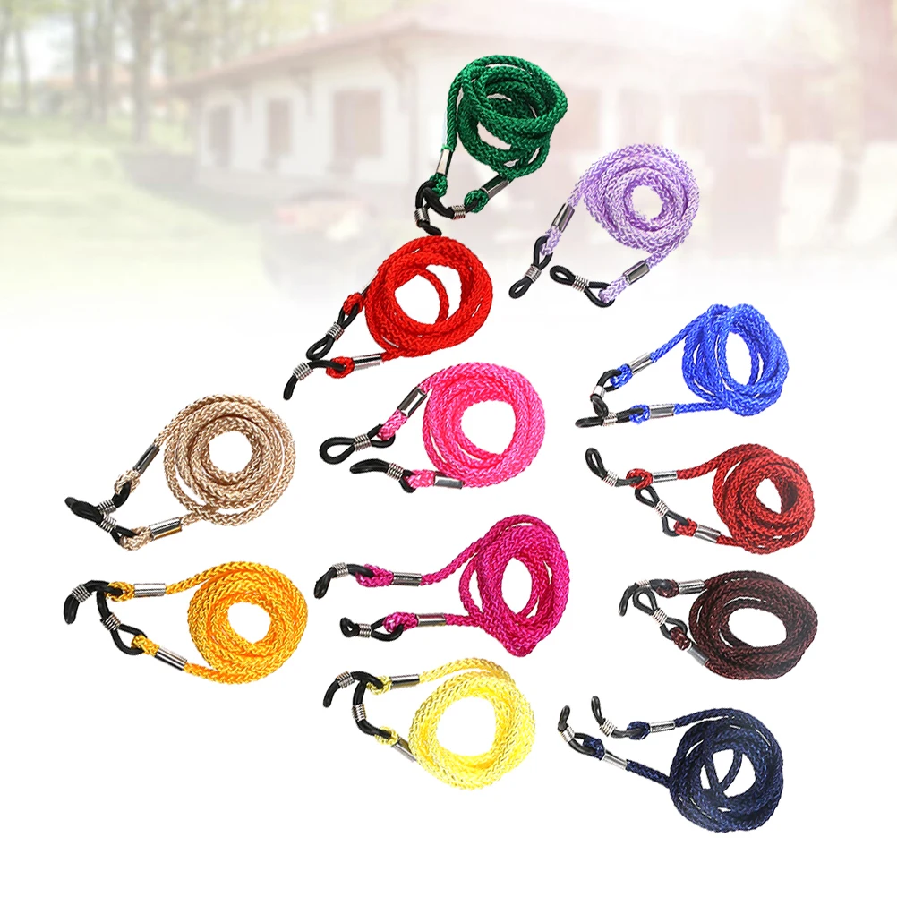 

24pcs Nylon Glasses Cord Colorful Thick Eyewear Rope Spectacles Anti-slip Nylon Chain Stylish Glasses Lanyard Rope (Random Color
