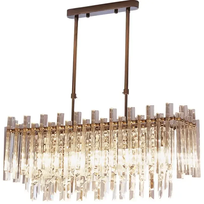 Moderne Kristall Kronleuchter Decke Platz/Runde Hängen LED Kronleuchter Für Wohnzimmer Schlafzimmer Küche Nordic Esszimmer Licht