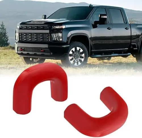 

Tow Hook Covers for Silverado 2500/3500 HD 2020-2026 – Red Front Hitch Cover Accessory