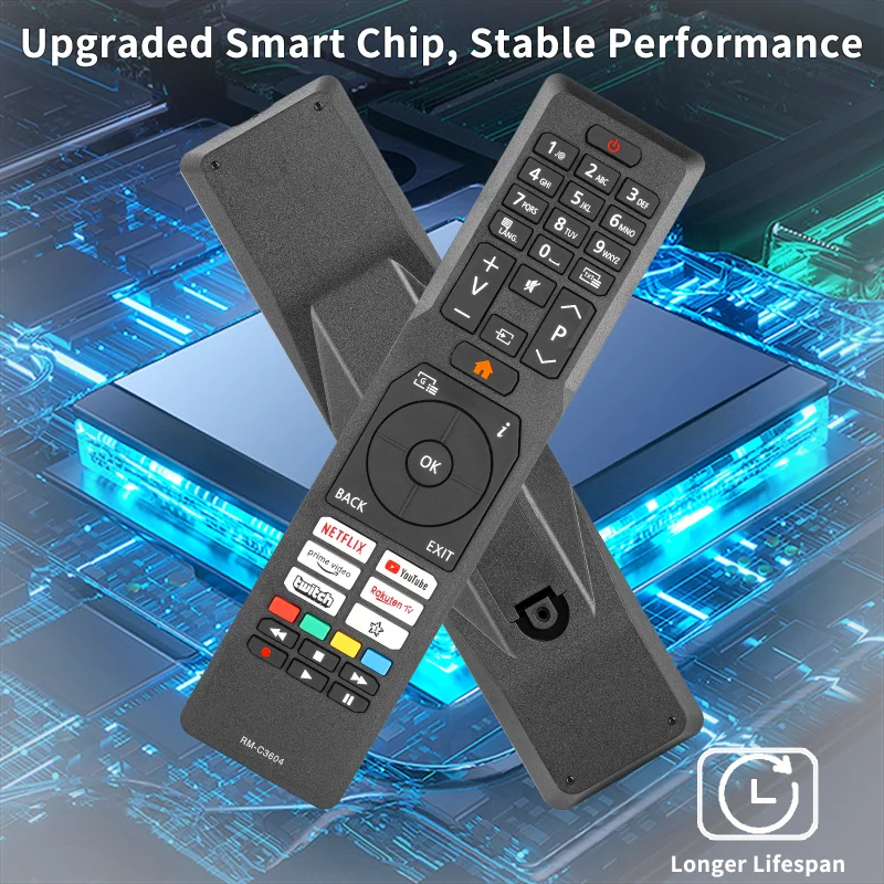 RM-C3604 لاستبدال جهاز التحكم عن بعد JVC مع أزرار NETFLIX PrimeVideo YouTube، لتلفزيون JVC Ultra HD 4K الذكي LED #6