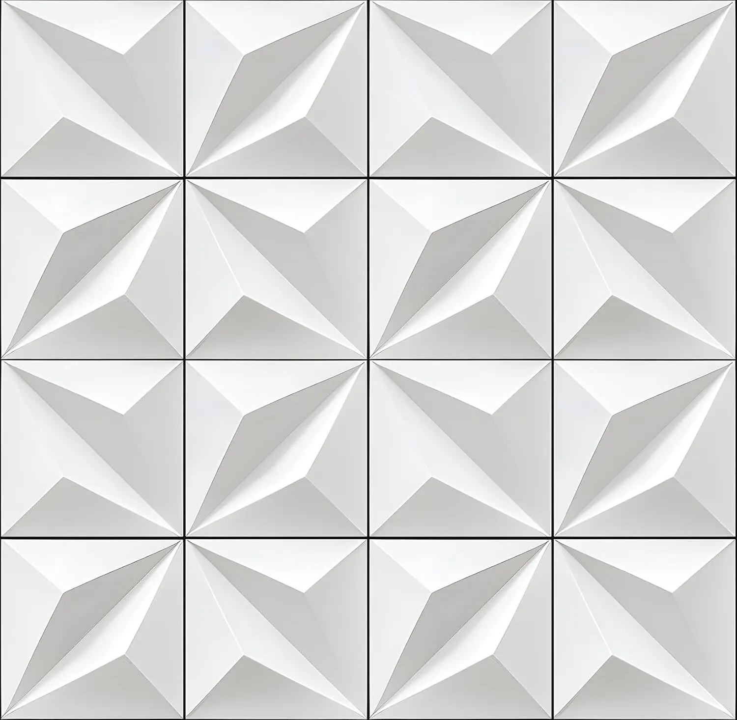 

Modern White 3D Tile Peel and Stick Wallpaper for Bedroom Kitchen Living Room Accent Wall Self Adhesive Backsplash 17.5x118