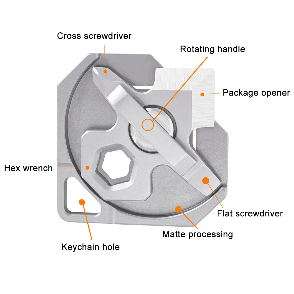 4-in-1 Multitool Box Cutter Titanium Alloy Multifunctional EDC Gadget Screwdriver Wrench Package Opener Portable Cutting Knife