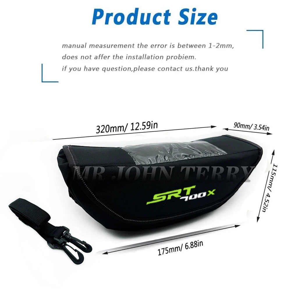 حقيبة تخزين مقود دراجة نارية ، ملحق مقاوم للماء والغبار ، حقيبة ملاحة ، محرك QJ SRT 700X2024